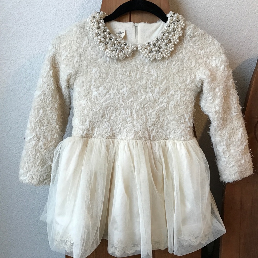 Little girl winter formal dress